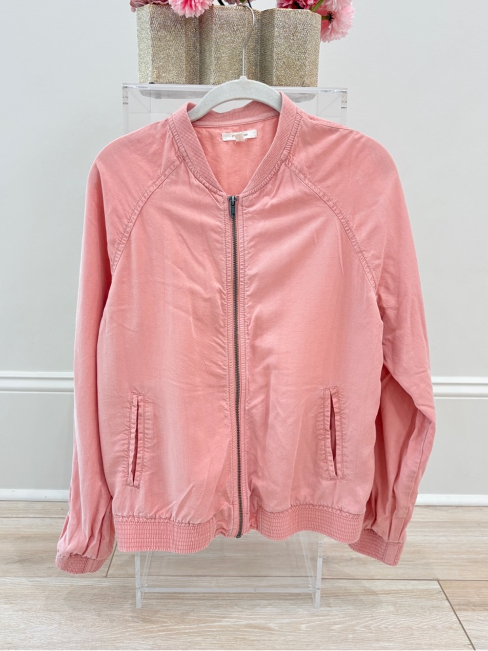 Maurices Dusty Pink Bomber Jacket